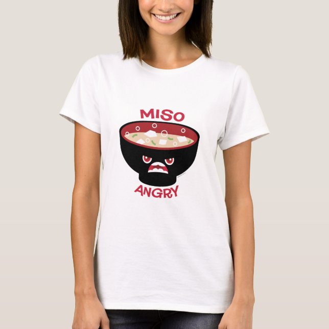 Camiseta Miso enojado (Anverso)