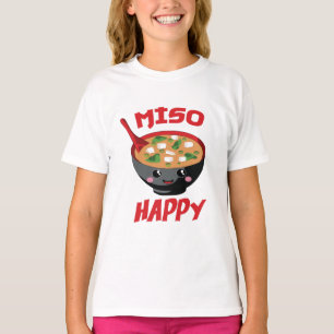 Camiseta Miso Happy Funny Food Kawaii