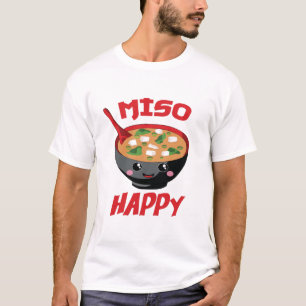 Camiseta Miso Happy Funny Food Kawaii