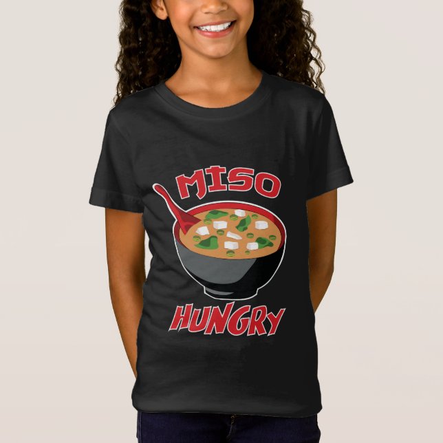 Camiseta Miso Hungry Funny Food Kawaii (Anverso)