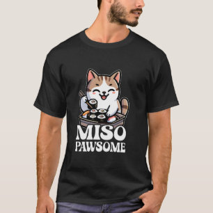 Camiseta Miso Pawsome - Diseño de comida de sushi japonés p