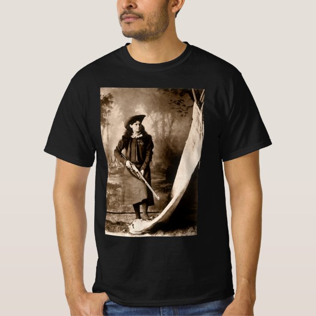 Camiseta Miss Annie Oakley con un retrato fotográfico vinta (Anverso)