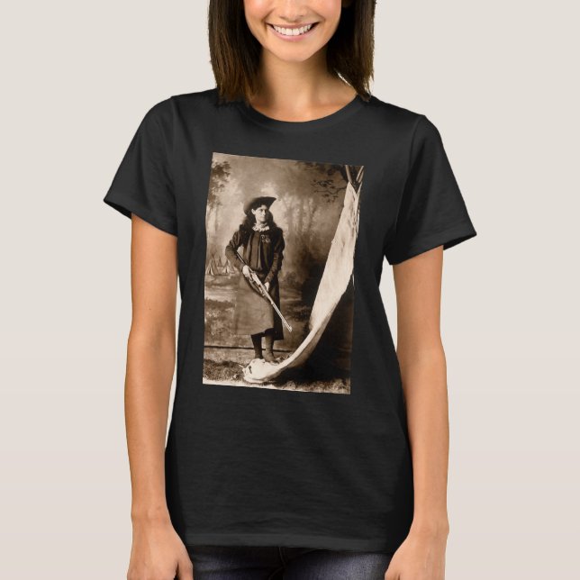 Camiseta Miss Annie Oakley con un retrato fotográfico vinta (Anverso)