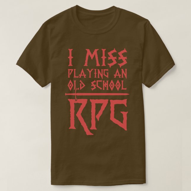 Camiseta Miss Jugando Un RPG De La Antigua Escuela (Diseño del anverso)