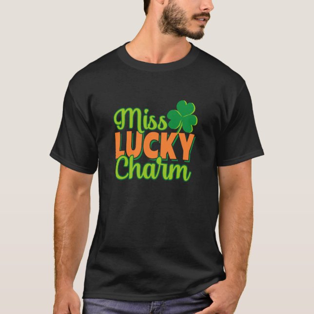 Camiseta Miss Lucky Charm C Shamrock (Anverso)