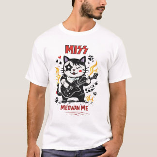 Camiseta MISS – Meowan Me Rock Cat Parody