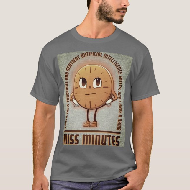 Camiseta Miss Minutes AI Mascot Graphic T-Shirt (Anverso)