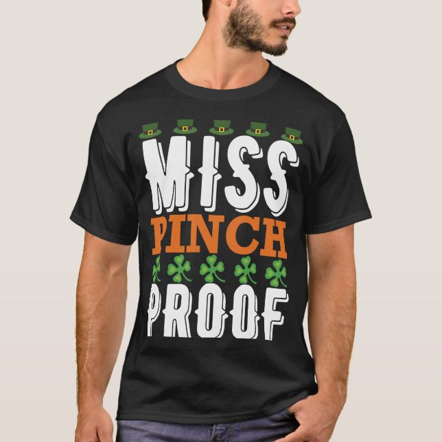 Camiseta Miss Pinch Proof St Patrick' Day (Anverso)