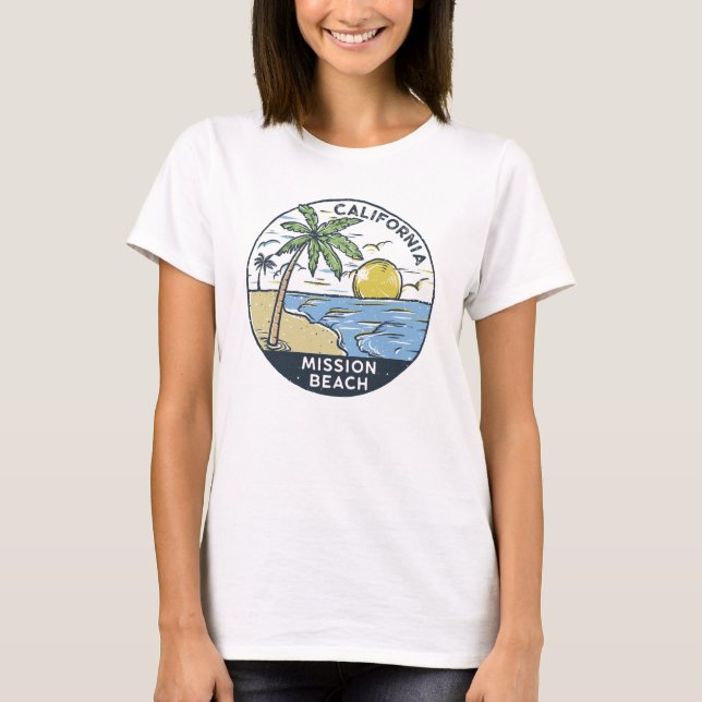 Camiseta Mission Beach San Diego California Vintage (Anverso)
