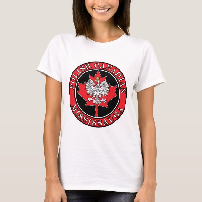 Camiseta Mississauga Round Poland Canadian Leaf (Anverso)