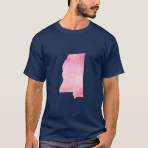 Camiseta Mississippi Acuarela Rosa