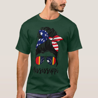 Camiseta Mississippi Chica Mississippi Bandera Estado Girlf