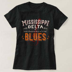 Camiseta Mississippi Delta blues guitarra musical