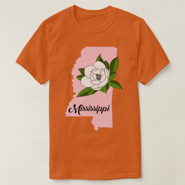 Camiseta Mississippi Flower Magnolia (Diseño del anverso)