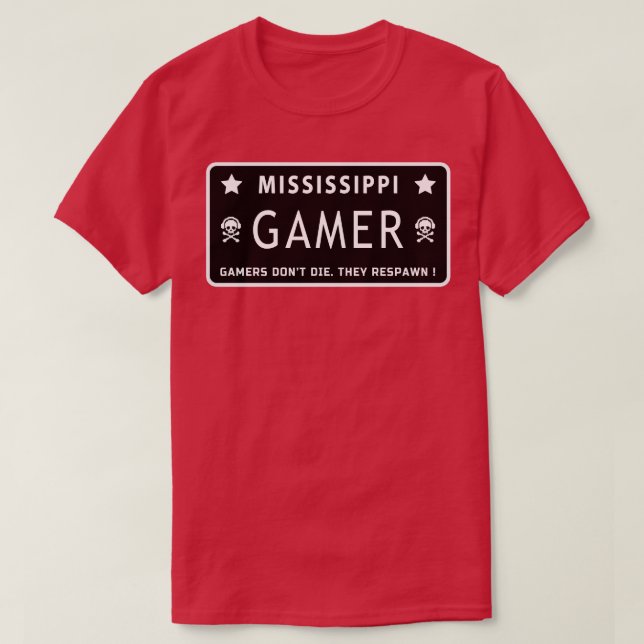 Camiseta Mississippi Gamer (Diseño del anverso)