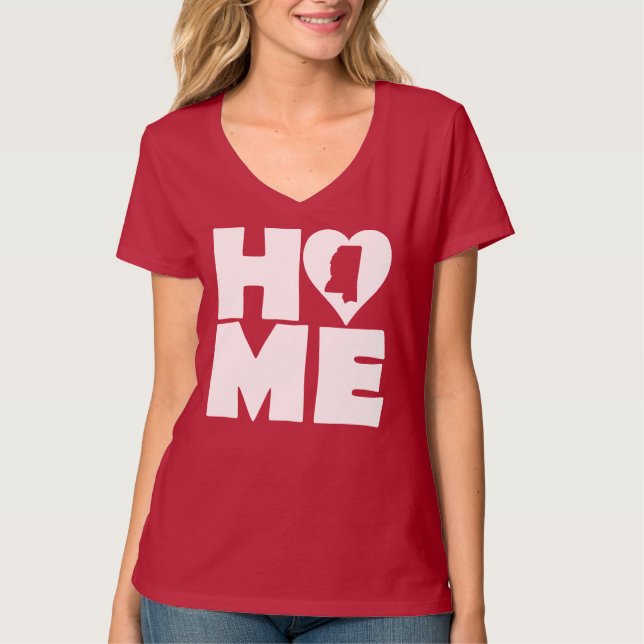 Camiseta Mississippi Home Heart State Tees (Anverso)
