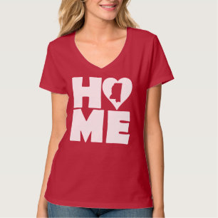 Camiseta Mississippi Home Heart State Tees T-Shirt