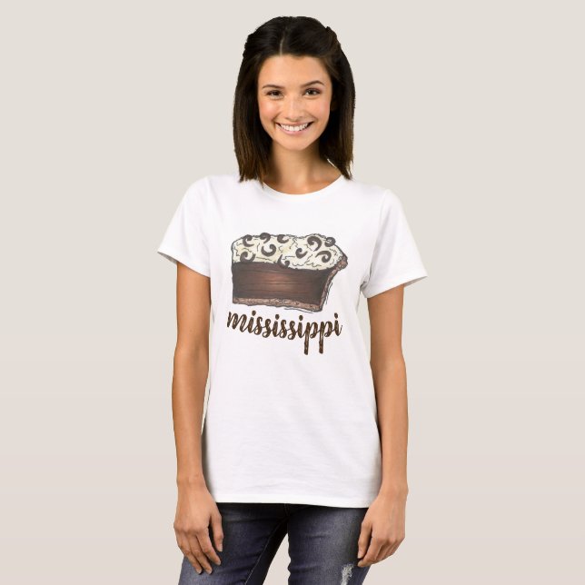 Camiseta Mississippi MS Chocolate Barro Pie Mudpie Comida (Anverso completo)