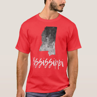 Camiseta Mississippi MS Map Grunge Vintage Graphic State Me
