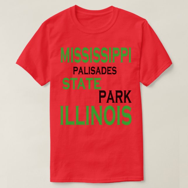 Camiseta mississippi palisades state park illinois (Diseño del anverso)