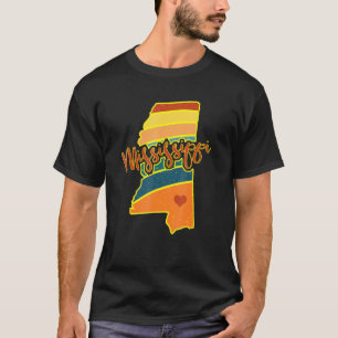 Camiseta Mississippi State Prige Sunset I Love Mississippi