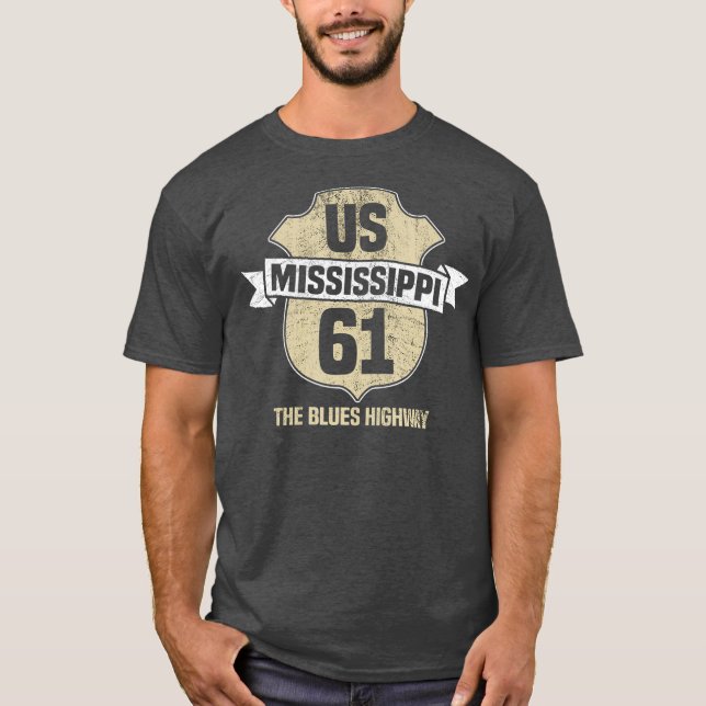 Camiseta Mississippi US 61 La Autopista Blues (Anverso)