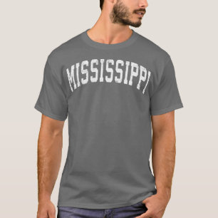 Camiseta Mississippi Vintage Varsity Sports Textos