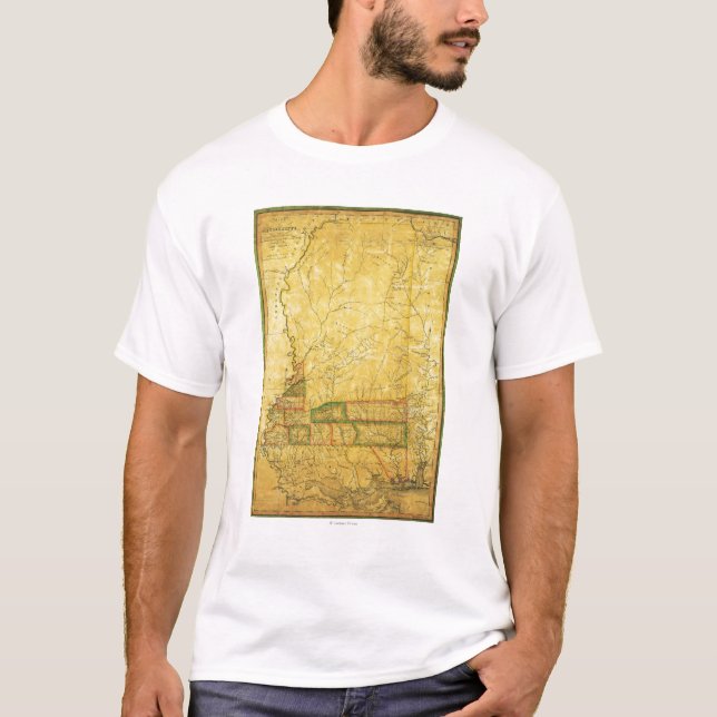 Camiseta MississippiPanoramic MapMississippi (Anverso)