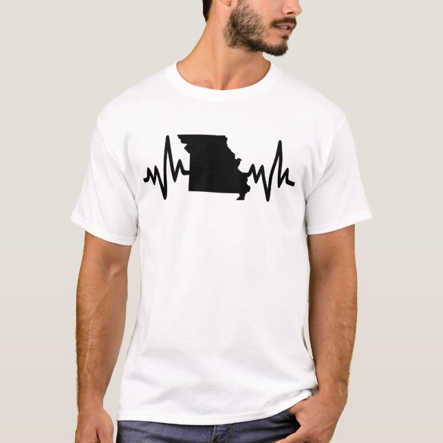 Camiseta  Missouri heartbeat design unisex (Anverso)