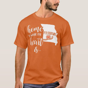 Camiseta Missouri Home Home is Where the Heart Is 