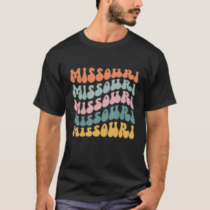 Camiseta Missouri Retro Groovy Estados Unidos Vintage 70