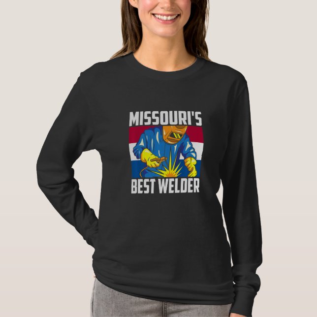Camiseta Missouri's Best Welder Ironworker Ironsmith Missou (Anverso)