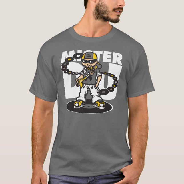 Camiseta Mister Dj and vinyls (Anverso)
