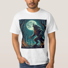 Camiseta Misterio Lunar: Diseño de Hombre Lobo