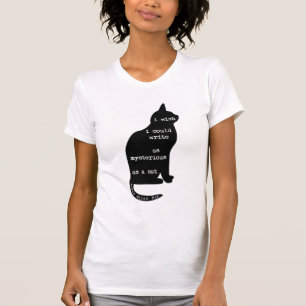 Camiseta Misterioso como cita de poe del gato Edgar Allan