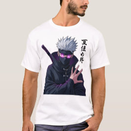 Camiseta Misterioso Ninja blanco-haitiano con ojos brillant