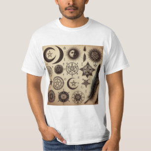 Camiseta Misteriosos Símbolos de Brujería: Arte Esotérico