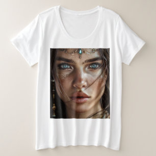 Camiseta mística de una mujer de ojos azules