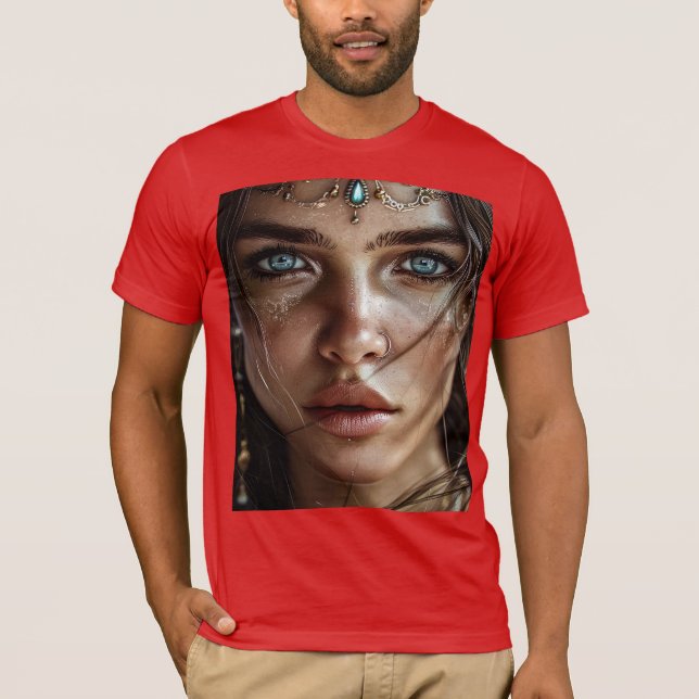 Camiseta mística de una mujer de ojos azules (Anverso)