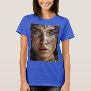 Camiseta mística de una mujer de ojos azules