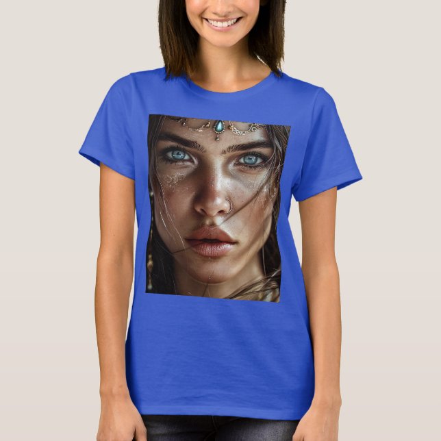 Camiseta mística de una mujer de ojos azules (Anverso)
