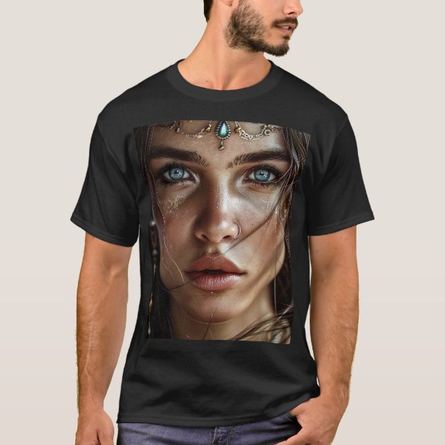 Camiseta mística de una mujer de ojos azules (Anverso)