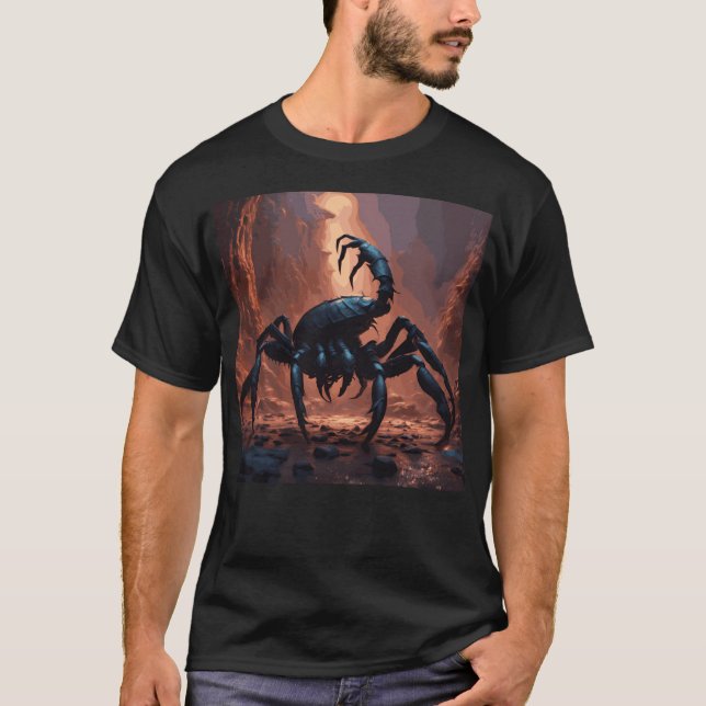 Camiseta Mística profundidad Escorpio Arte de constelación  (Anverso)