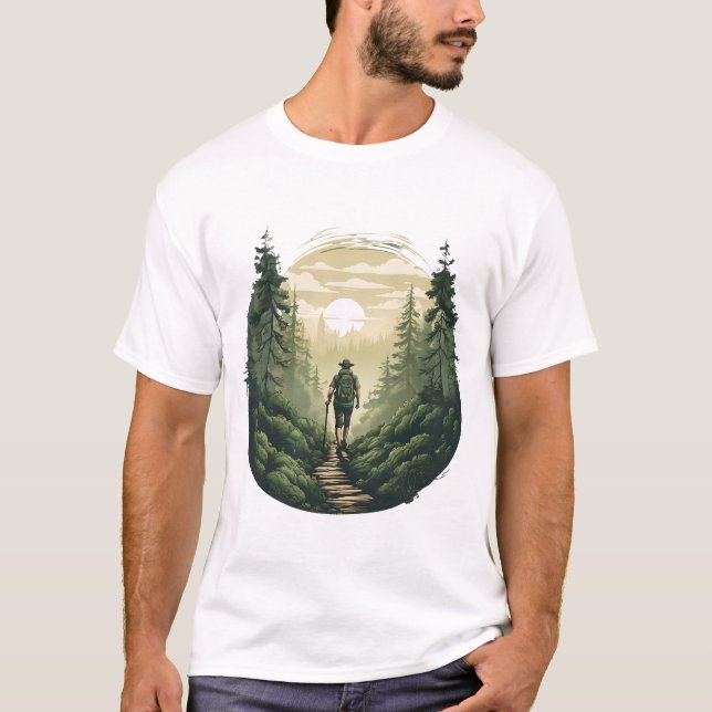 Camiseta Mística Trek Forestal - Trailblazing Forestal (Anverso)