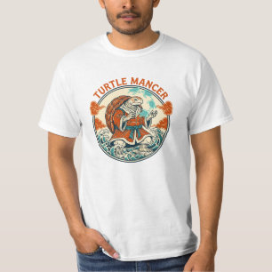 Camiseta Místico de Tortuga Mágica Olas del Océano Arte Jap