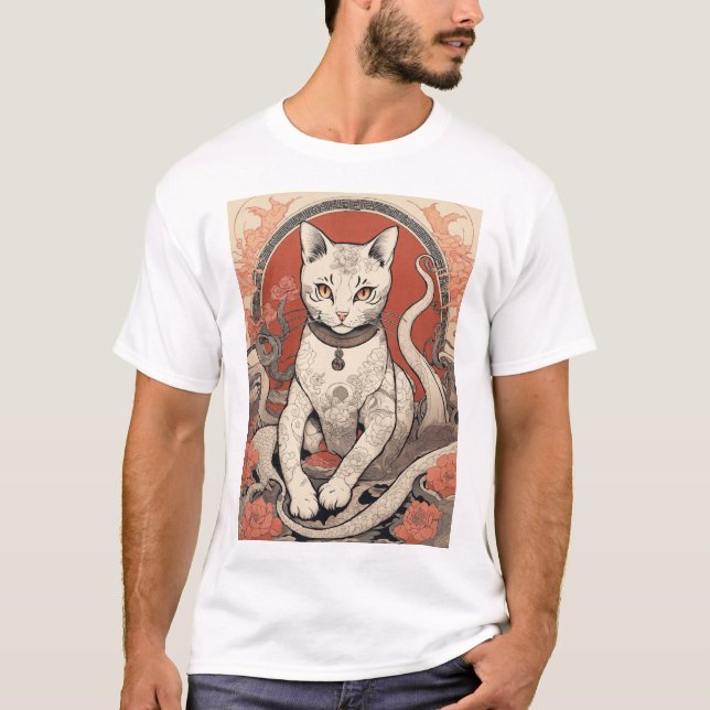 Camiseta "Mistique de tinta: El gato del pulpo" (Anverso)