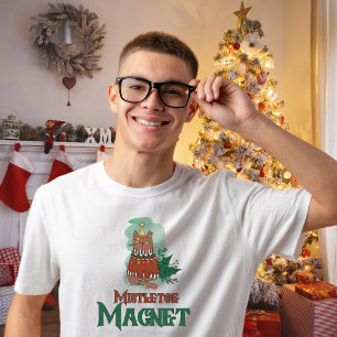 Camiseta Mistletoe Magnet   Navidades divertidos