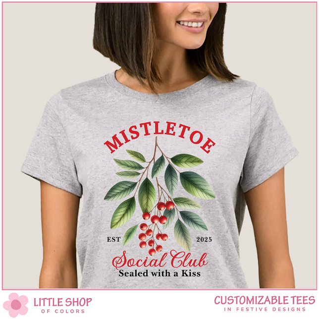 Camiseta Mistletoe Social Club Personalized Christmas (Subido por el creador)