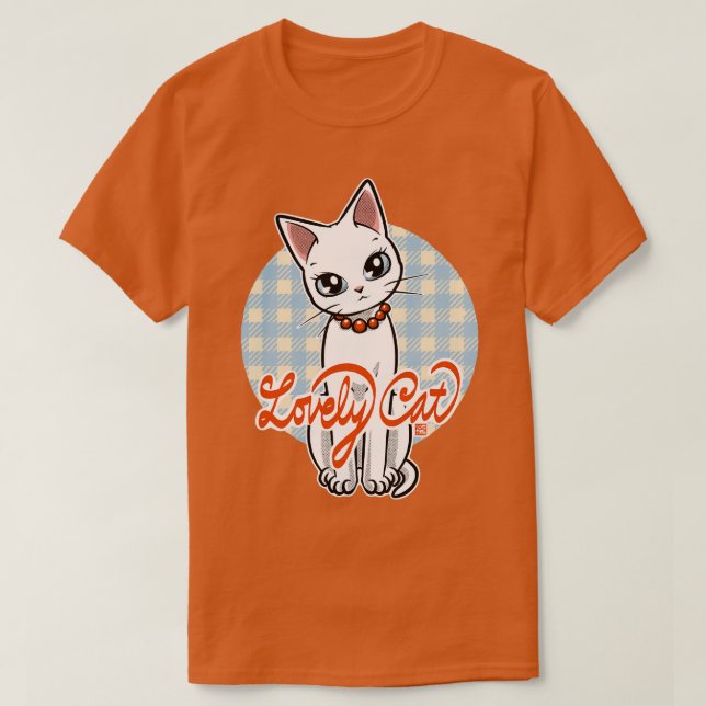 Camiseta Misty de gato blanco lindo (Diseño del anverso)