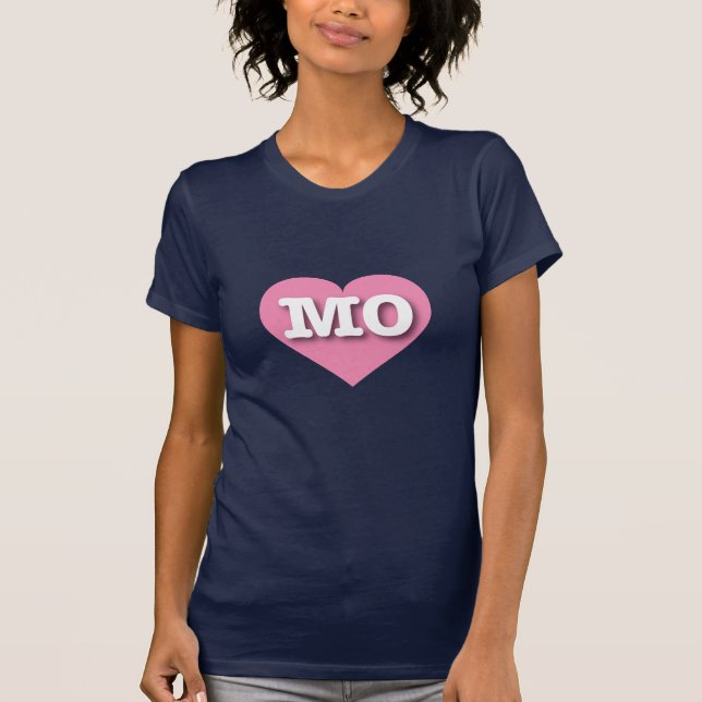 Camiseta Misuri Pink Heart - Amo MO (Anverso)